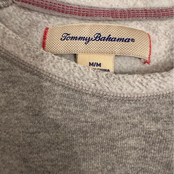 Tommy Bahama Sweater Mens Size M Gray Long Sleeve Fleece Pullover (n3) - Picture 4 of 8